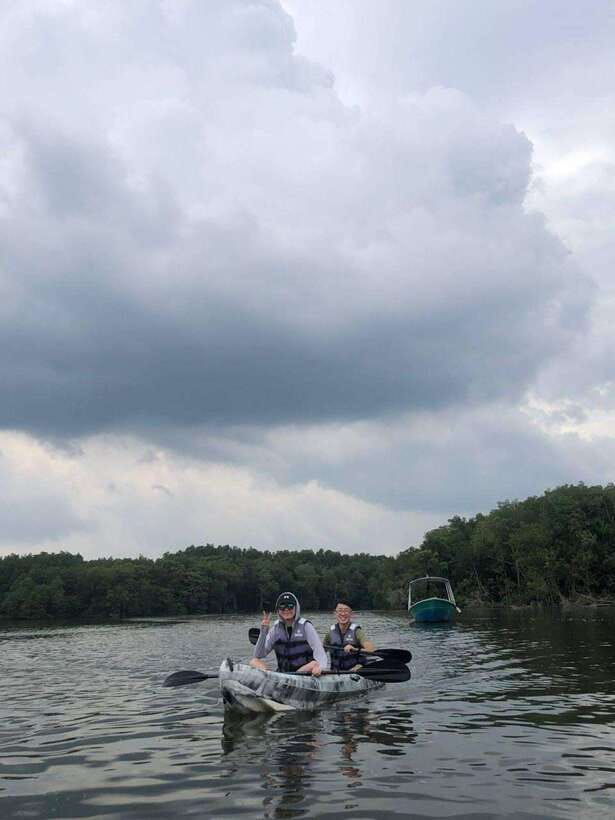 Johor: Sungai Lebam Kayaking with Transfer - Taking the local boat upstream
