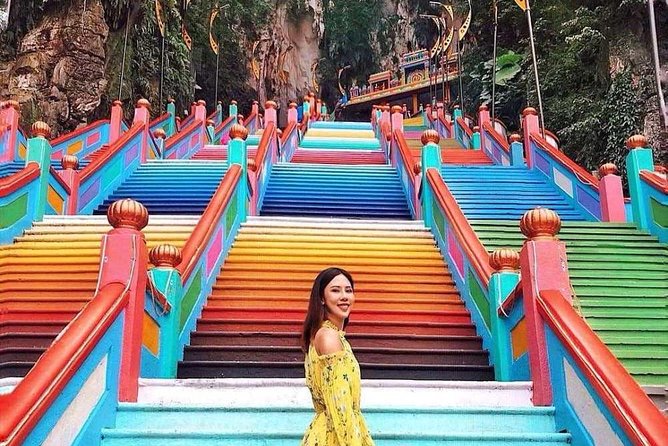 Kuala Lumpur Instagram Tour Most Famous Spots - Batu Caves and the rainbow staircase