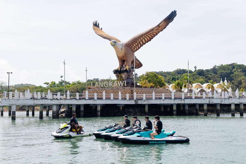 Langkawi Jet Ski Tour Dayang Bunting Free Drone Video - Pulau Singa Besar and the wildlife stop