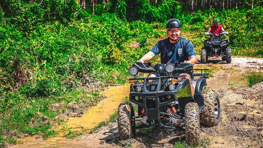 Langkawi Jungle and Waterfall Adventure (Golden Hour) - The reservoir splash ride adds a playful finish