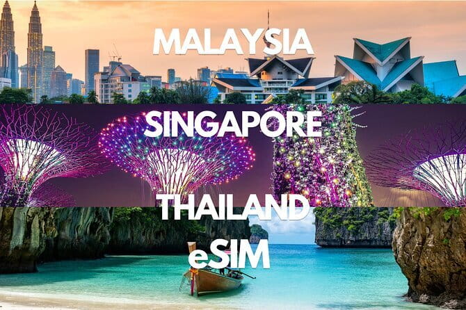 Malaysia eSIM (1 to 30 days. Up to 60GB of Data) - Streaming, video calls, and rural travel