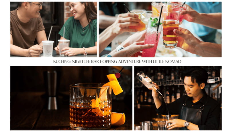 Nomadic Nightfall: Kuching Pub Crawl Adventure - 8 PM at the speakeasy: a local first drink